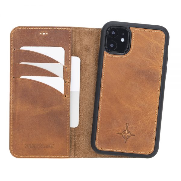 iPhone 11 – Detachable wallet case – Villa Cruoninga Cognac