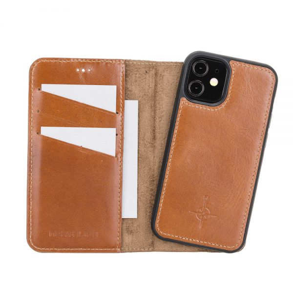 iPhone 12 Mini – Detachable wallet case – Burcht Trecht Cognac