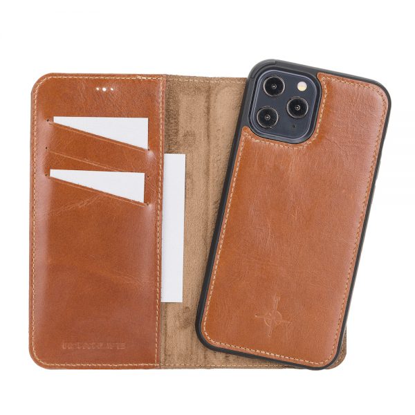 iPhone 12 Pro Max – Detachable wallet case – Burcht Trecht Cognac