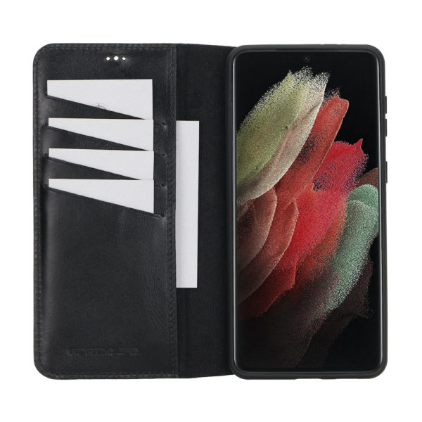 Samsung Galaxy S21 – Detachable wallet case – Burcht Trecht Black
