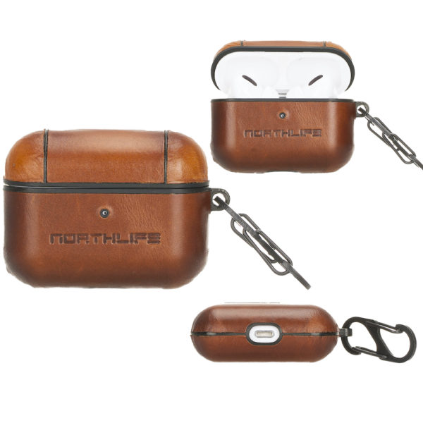Apple AirPods Pro – Leather cover case – Haga Cognac
