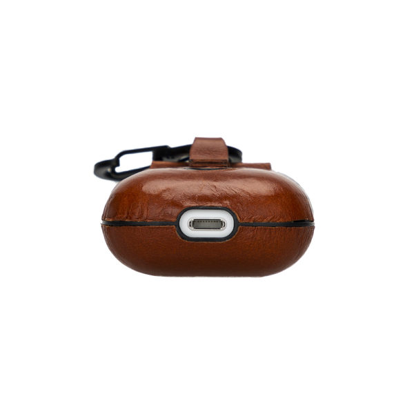 Apple AirPods 1 / 2 – Leather cover case – Haga Cognac